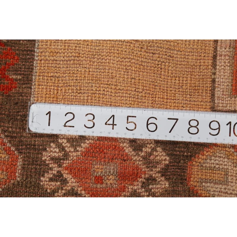 Anatolian Turkish Vintage Runner Rug Hand-Knotted Tribal Wool Carpet - 3'7"x 9'3"
