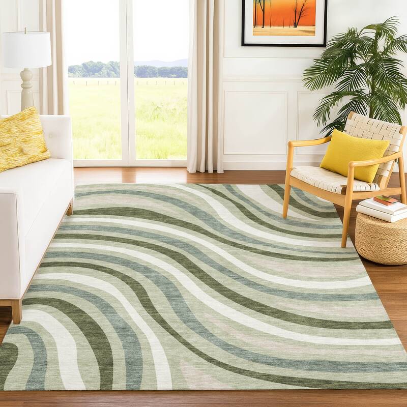 Machine Washable Indoor/ Outdoor Traditional Mimi Chantille Rug