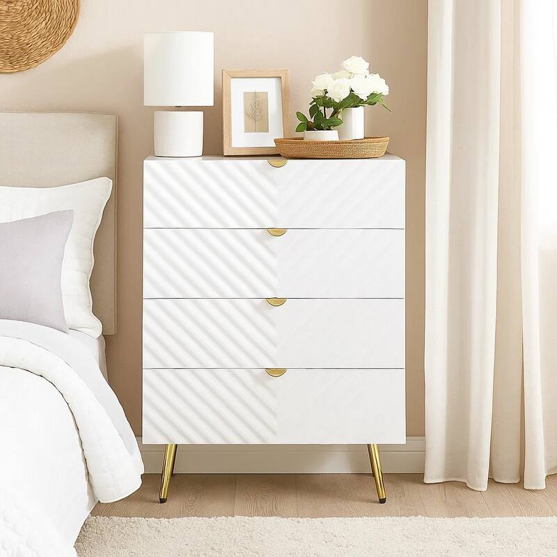 gold tall dresser Benjara Lif 50 Inch Modern 5 Drawer Tall Dresser Chest, Gold Accents, Smooth Black