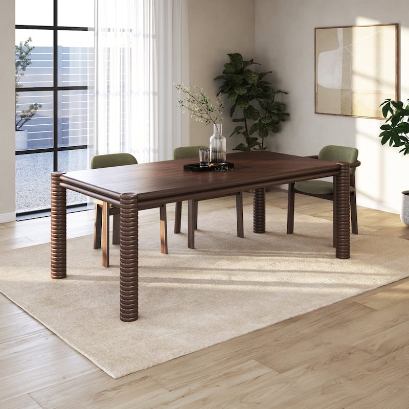 Studio London Ellis Dining Table Mid-Century Rectangular Walnut Acacia Finish - Walnut