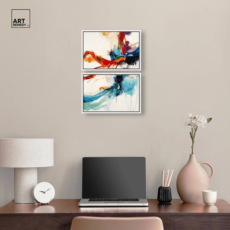 Vibrant Palette I Canvas Set of 2 by Art Remedy
