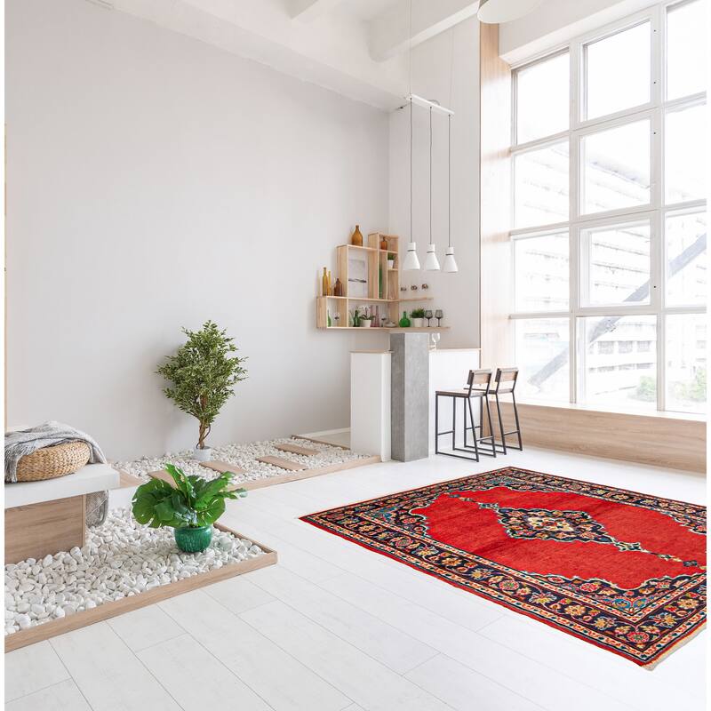 ECARPETGALLERY Hand-knotted Kayseri Vintage Copper Wool Rug - 3'7 x 5'7