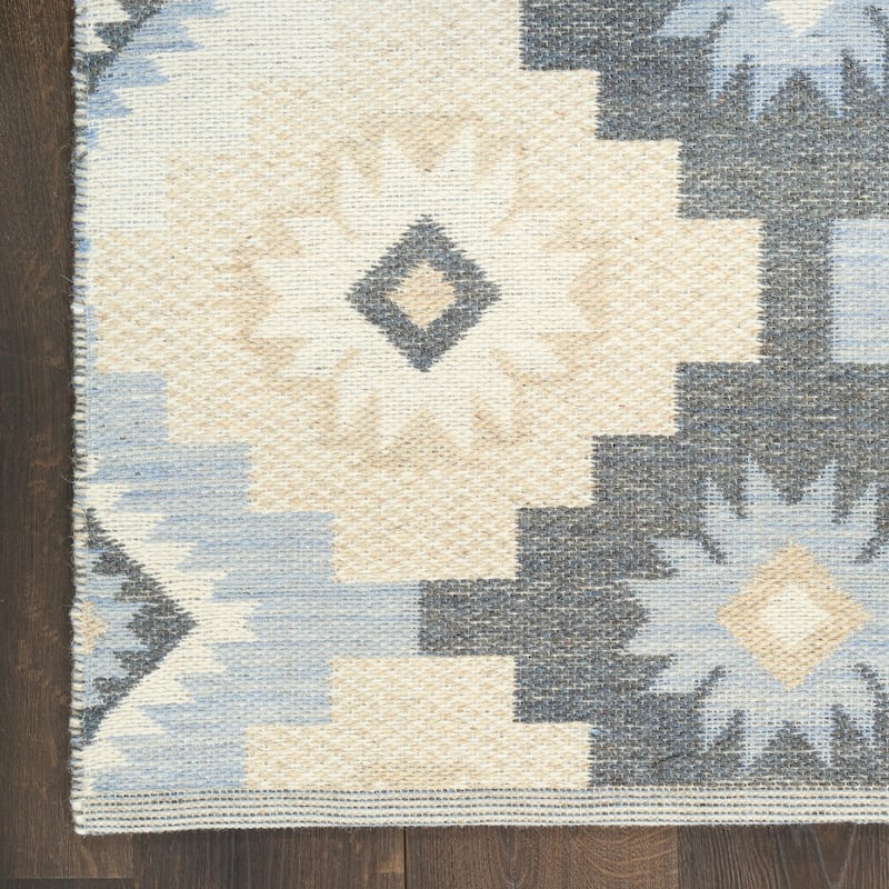 Nourison Copenhagen Flatwoven Wool Indoor only Geometric Area Rug