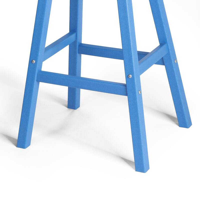 Laguna Hdpe All Weather Outdoor Patio 29" Saddle Seat Bar Stool (Set Of 3)