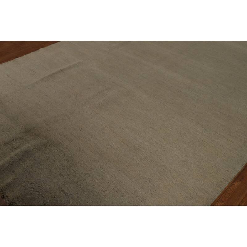 Beige & Gray Gabbeh Modern Area Rug Hand-Knotted Wool Carpet - 6'6" x 9'7"