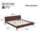 preview thumbnail 93 of 103, Rustic Pine Wood Bed Frame Low-Profile Platform Bed with Panel Headboard Solid Wood Slat Support and Extra Wide Thickened Legs