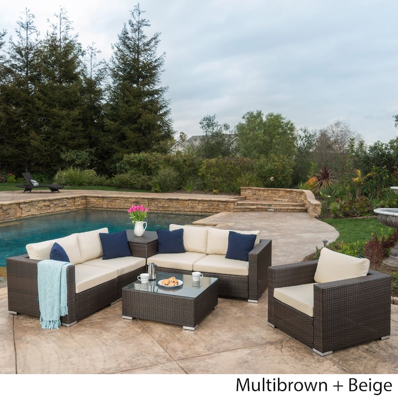 Santa Rosa Outdoor 7-piece Sectional Sofa by Christopher Knight Home