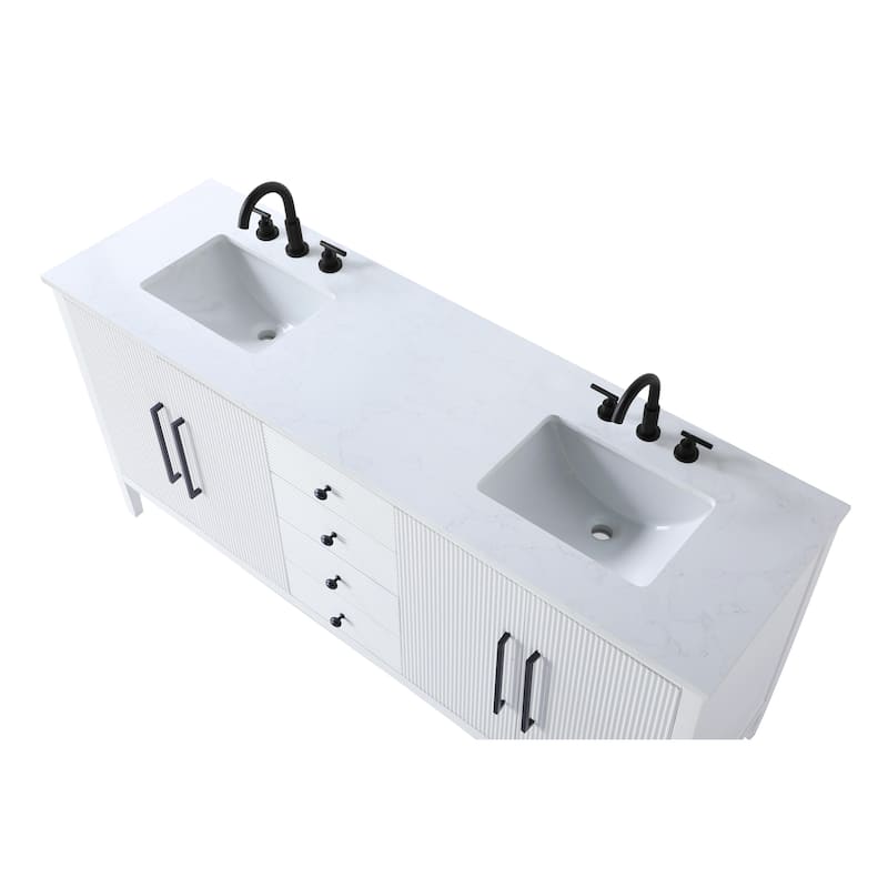 Elegant Lighting VF29672D Blakely 72" Free Standing Double Basin