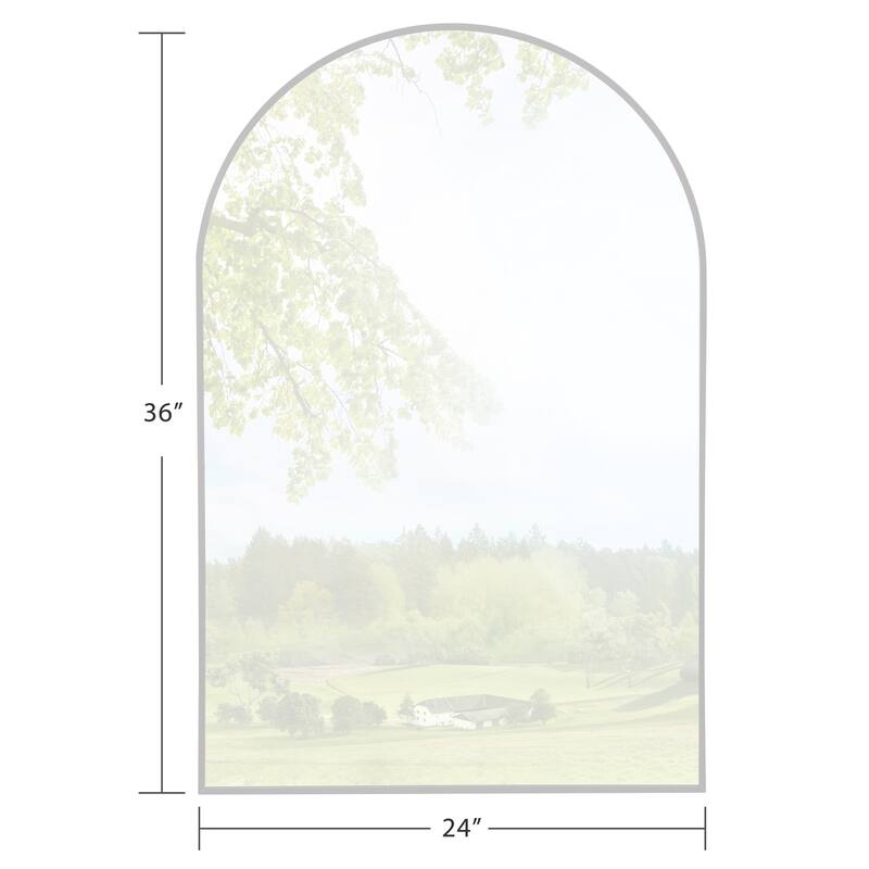 Modern Thin Frame Wall-Mounted Hanging Bathroom Vanity Mirror
