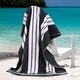 preview thumbnail 1 of 10, Superior Striped Large Oversized Cotton Beach Towel - Set of 6 Charcoal