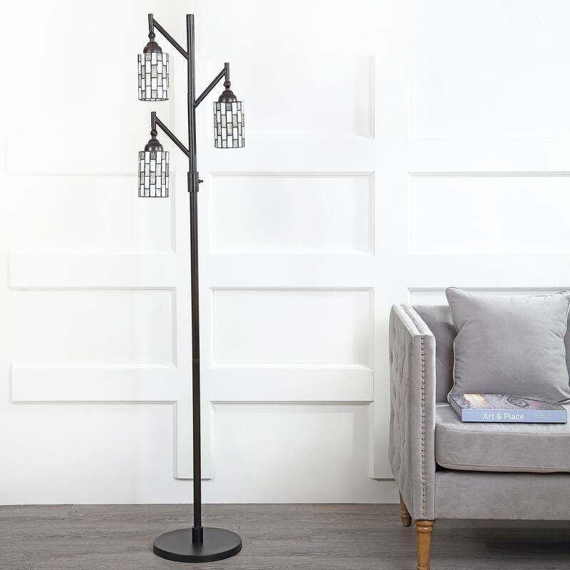Walker Tiffany-Style 71" Multi-Light LED Floor Lamp, Bronze by JONATHAN Y
