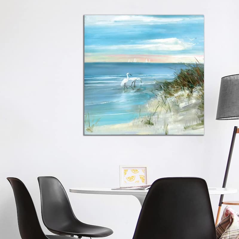 iCanvas "Shore Fishing" by Sally Swatland Canvas Print - 37x37x1.5