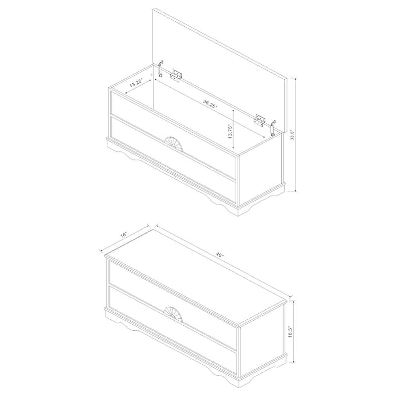 Paula Traditional Solid Wood Cedar Chest