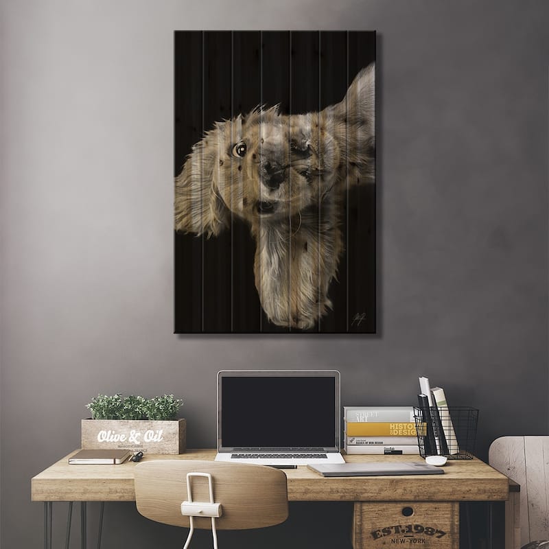 Freaky Friday Print On Wood by Kathrin Federer - Multi-Color