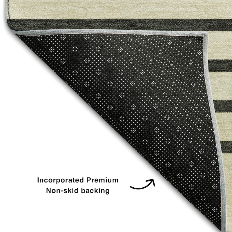 Premium Washable Super Soft Modern Frames Mayfield Rug