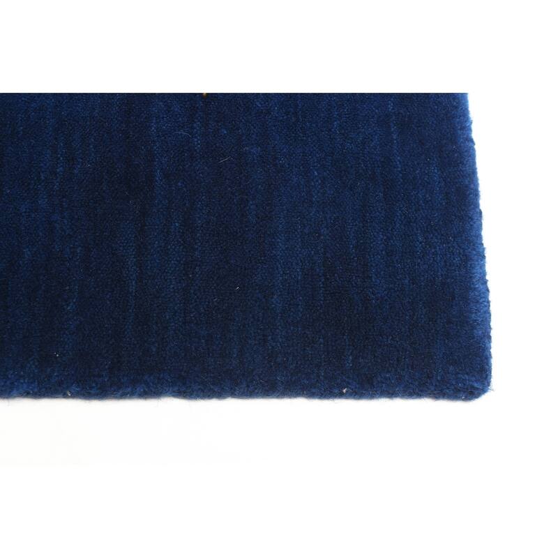 ECARPETGALLERY Hand Loomed Kashkuli Gabbeh Dark Navy Wool Rug - 4'0 x 5'6