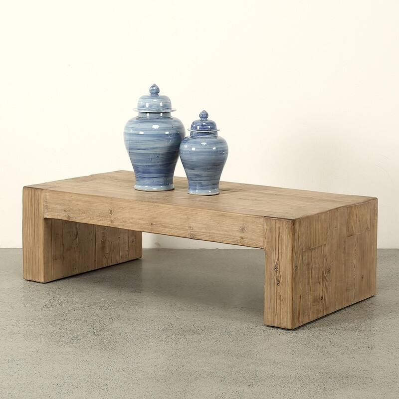Seaside Slab Coffee Table 60x30 Weathered Natural