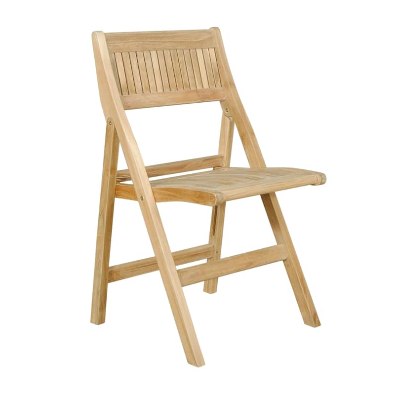 Windsor Teak Outdoor Dining Chair - Foldable (Set of 2) - N/A