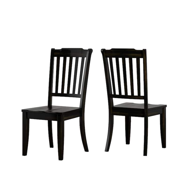 Eleanor Sage Green Extending Oval Wood Table Slat Back 5-piece Dining Set by iNSPIRE Q Classic - Antique Sage Green Table - Antique Black Chairs