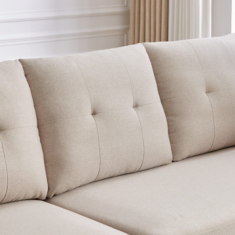 101" Sectional Sofa with Storage Ottoman