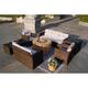 Option Oval brown table (W40"xD36.5"xH23.8")