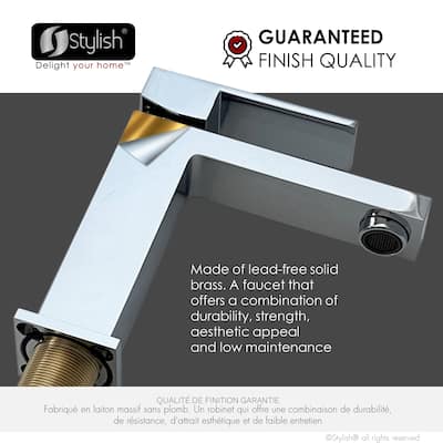 Ava Single Handle 6 1/2" Polished Chrome Bathroom Faucet