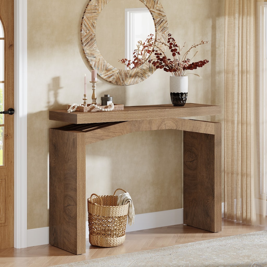 39.3-Inch Farmhouse Console Table for Entryway