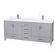 Option Gray / Giotto Quartz Top / Brushed Chrome Hardware