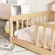 preview thumbnail 27 of 40, Wooden Montessori Floor Bed with Guardrails, House-Shaped Floor Bed, Wood Slat Support