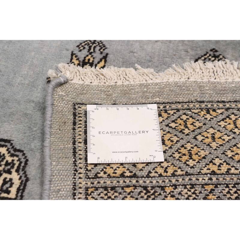 Finest Peshawar Bokhara Denim Blue Rug 9'10" x 13'6" - 9'10 x 13'6