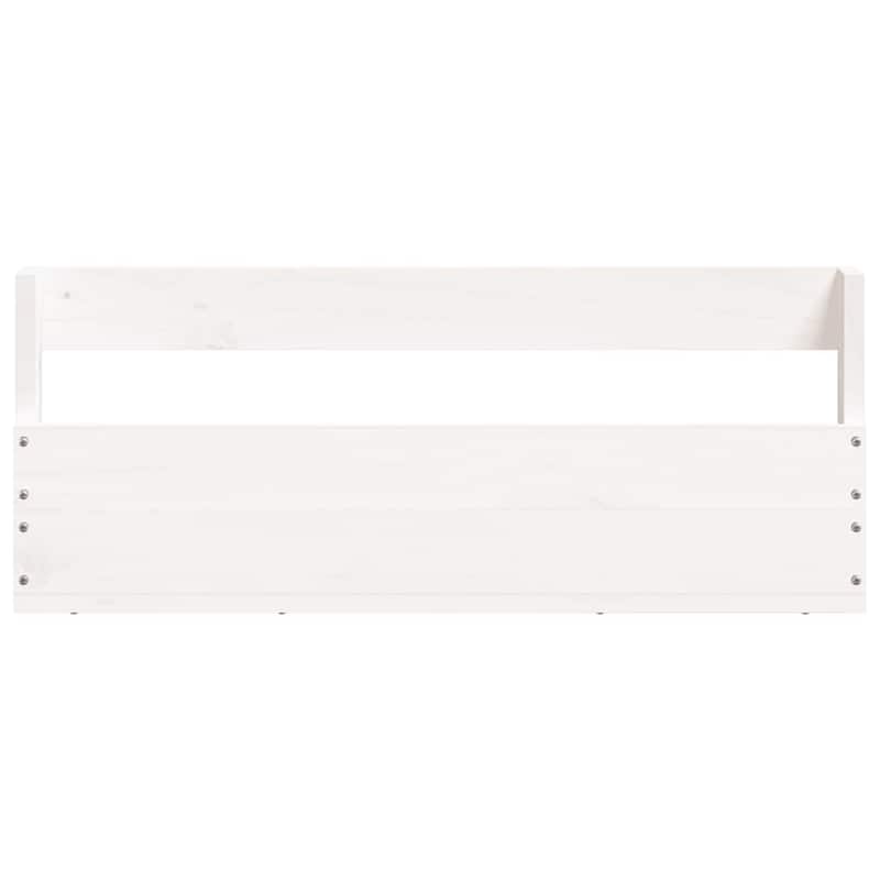 vidaXL Wall-mounted Shoe Rack Set of 2 White Solid Pine Wood - 3.5 x 23.2 x 9.1 in