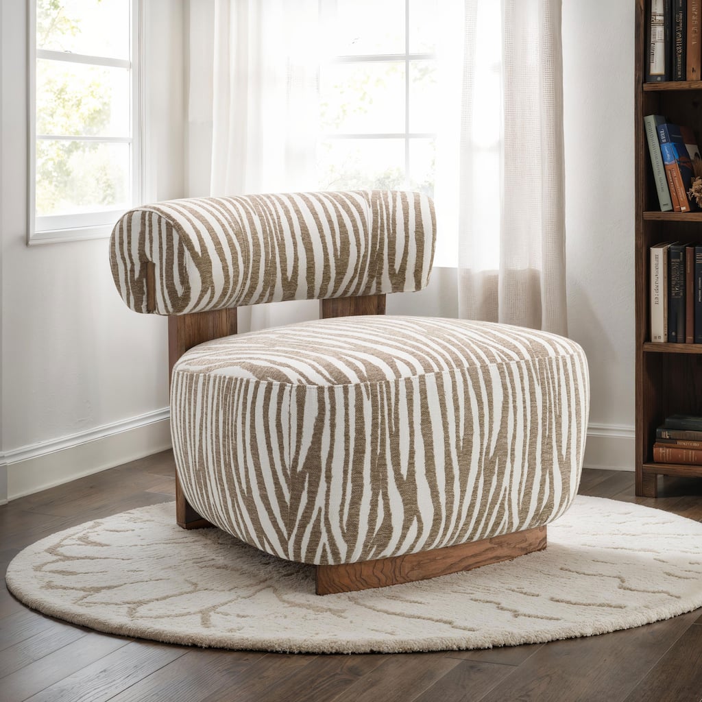 Furniture of America Orynt Modern Zebra Upholstered Accent Chair