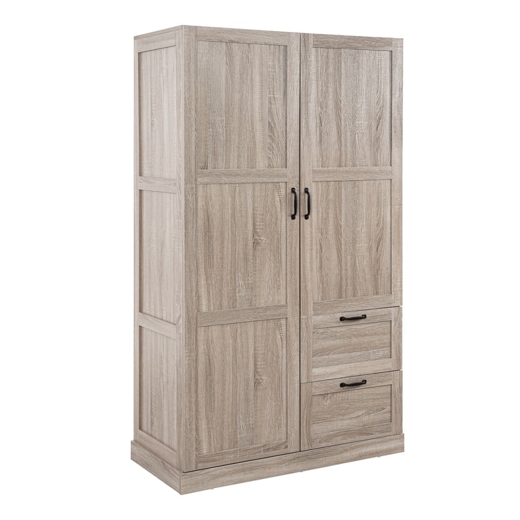 40" Extra-Wide Storage Cabinet, 71" Tall Pantry with Shelves & Drawers