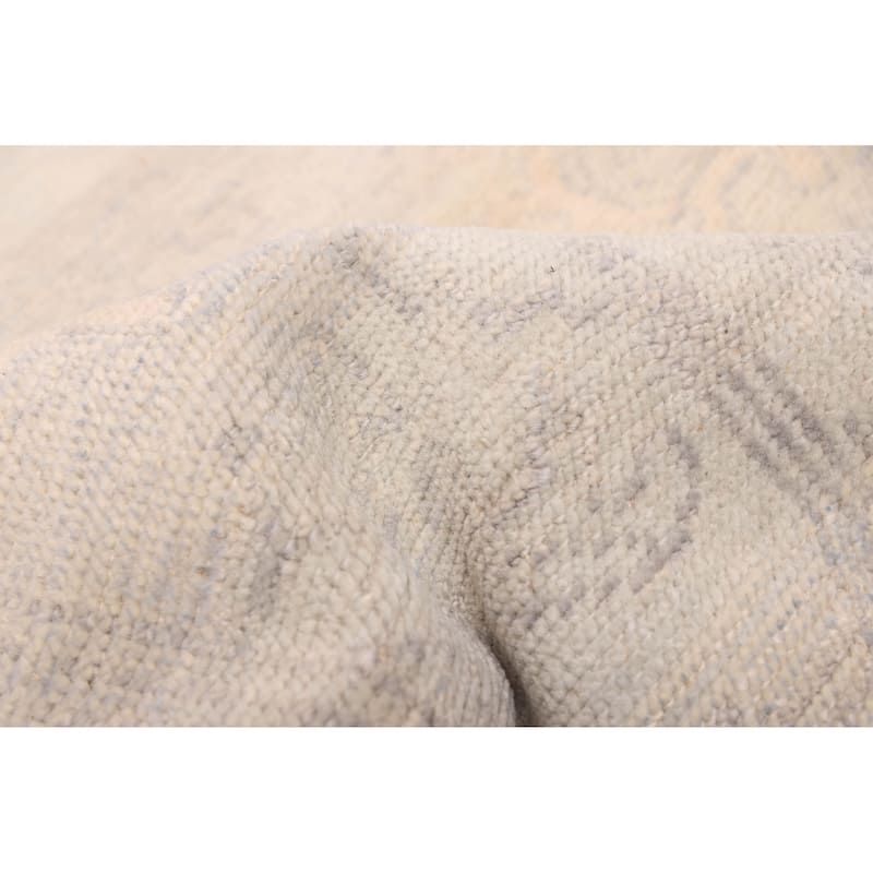 ECARPETGALLERY Hand-knotted Modern Oushak Sage Wool Rug - 8'1 x 9'10