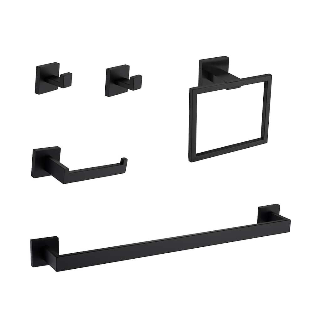 5 - Piece Stainless Steel Bathroom Hardware Accessories Set