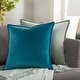 preview thumbnail 29 of 57, Artistic Weavers Harrell Solid Velvet 22-inch Throw Pillow Cover Only - Teal