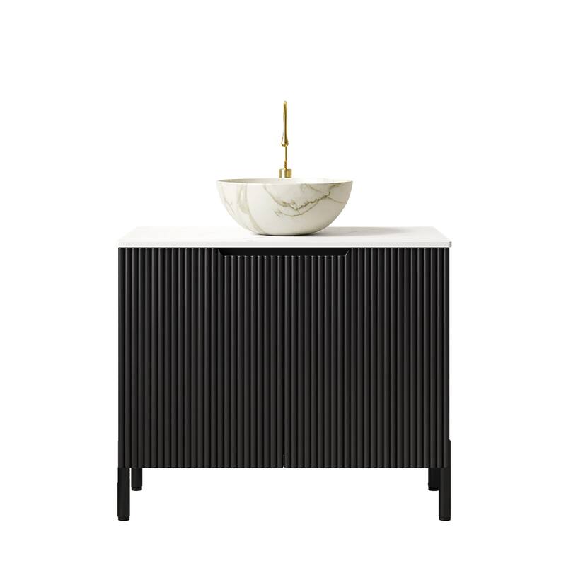 30" Freestanding Bathroom Vanity with Vessel Round Basin