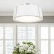 preview thumbnail 5 of 3, Fulton 3 Light Polished Nickel Ceiling Mount - 18'' W x 8'' H