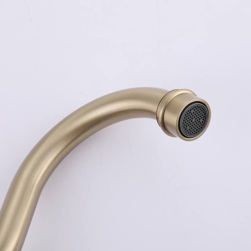 7.9"H Solid Brass Widespread 2-Handle Bathroom Sink Faucet