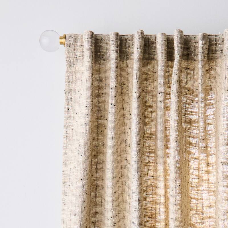 Karl Lagerfeld Paris Metallic Tweed Curtain Panel Pair