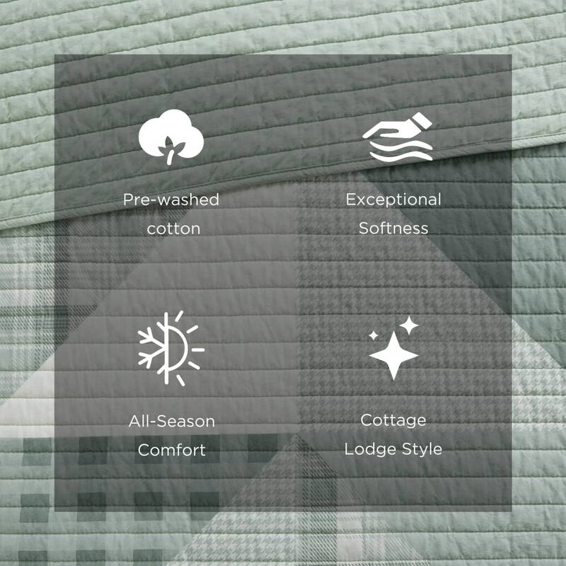 Woolrich Olsen 3 Piece Oversized Cotton Quilt Set