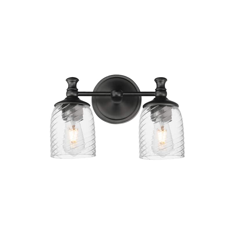 Maxim 21352 Swirl 2 Light 14" Wide Vanity Light - Black