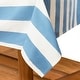 preview thumbnail 3 of 16, Couleur Nature St. Tropez Tablecloth - Blue Stripes - 59" x 59"