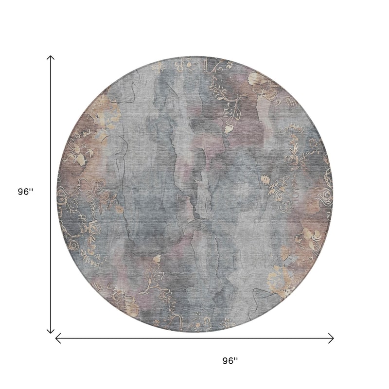 HomeRoots Floral Transitional Rectangle Outdoor Rug