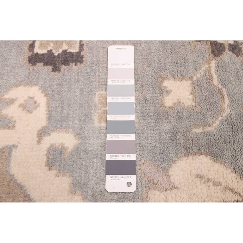 ECARPETGALLERY Hand-knotted Royal Oushak Grey Wool Rug - 9'0 x 11'10