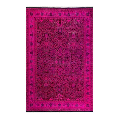 Contemporary Overdyed Wool Hand Knotted Area Rug - 5' 10" x 9' 1"