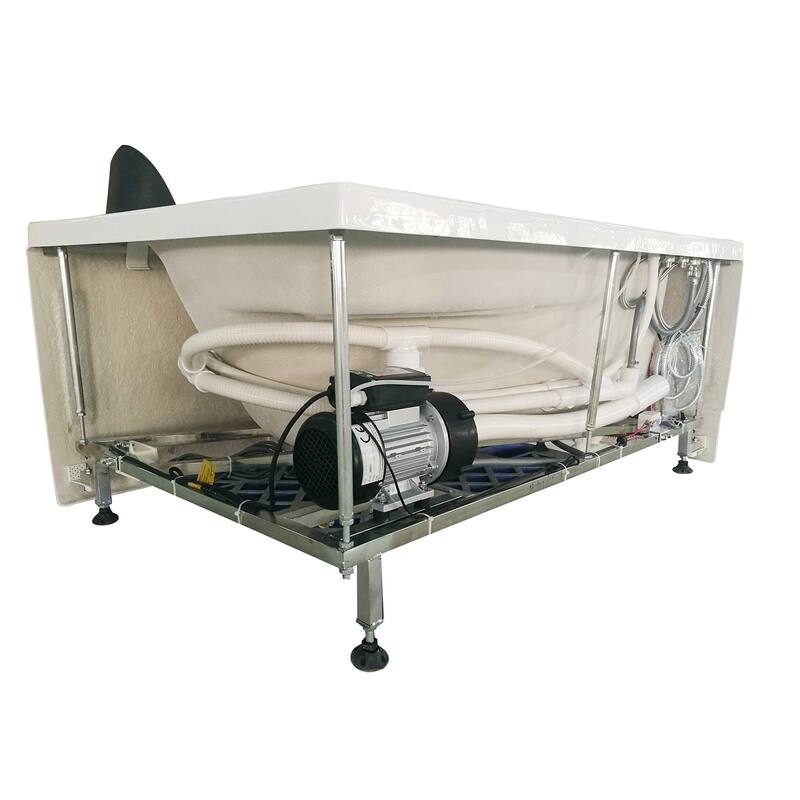 EAGO AM161-L White Acrylic 5-foot Whirlpool Bath Tub With Left Drain