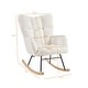 preview thumbnail 44 of 51, Teddy Fabric Tufted Glider Rocking Chair with Metal Frame