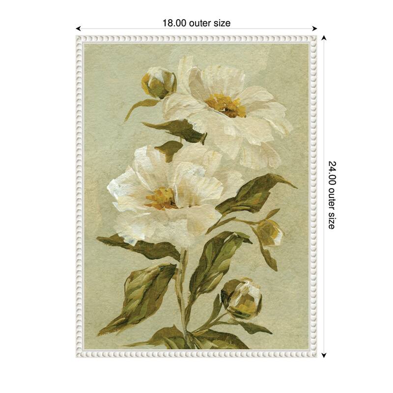 Kate and Laurel AQ Floral No 9 by Annie Quigley Framed Canvas Wall Art Print