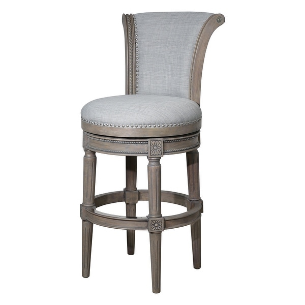 Copper Grove Rijssen Swivel Bar Height Stool with High Seat Back On Sale Bed Bath Beyond 29586998
